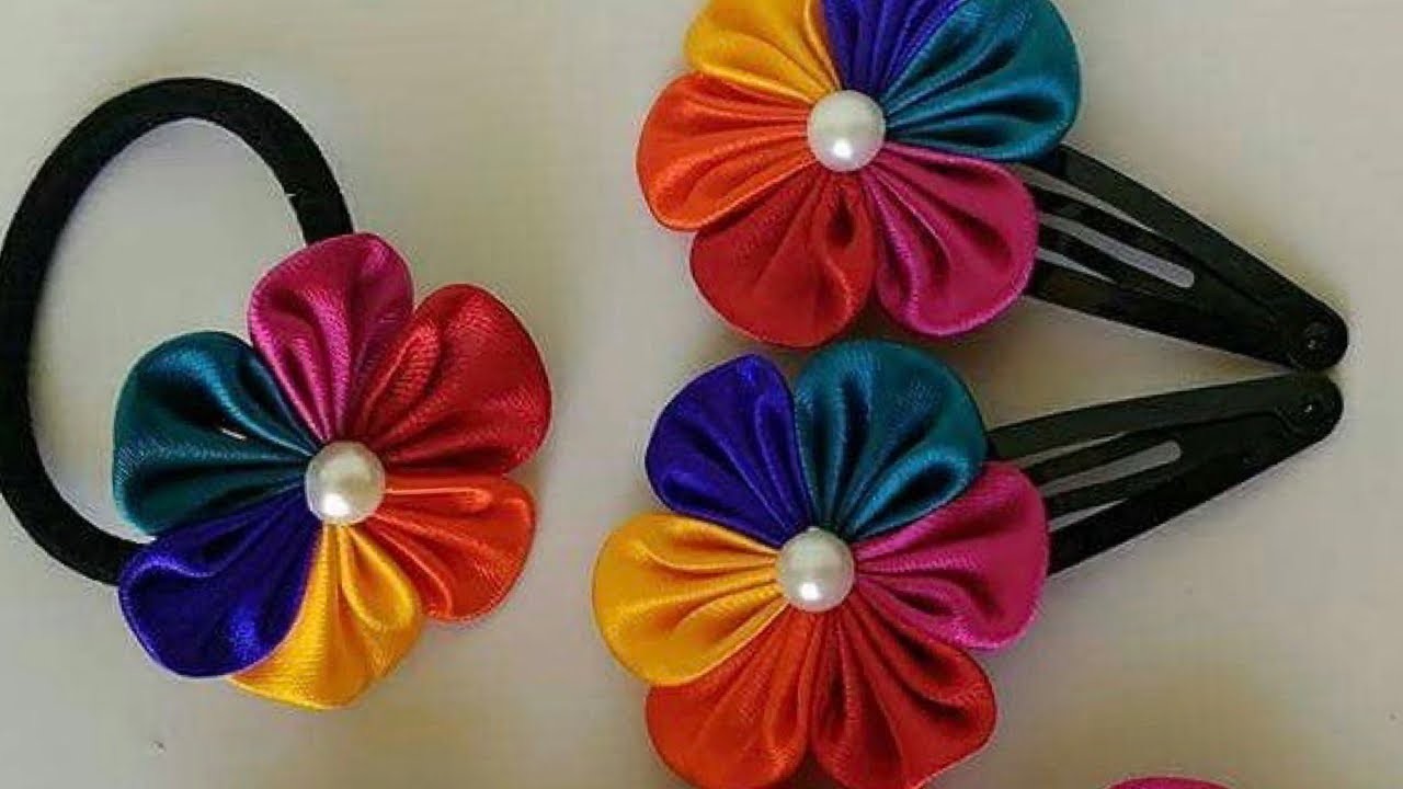 Superrrrr easy hand made flower ideas for vest clothes. flower DIY. hair pin hair band make at home
