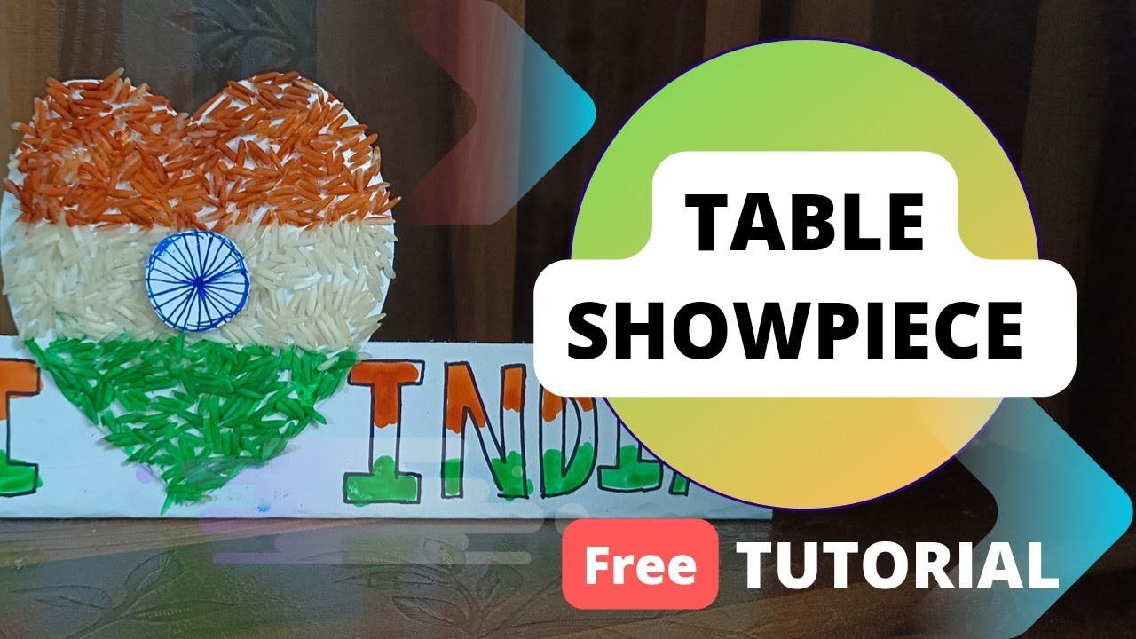 Table SHOWPIECE for Republic day. Republic day Craft for kids. The Glam Hacks