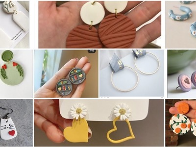 Top 180+ Handmade Polymer clay earrings . . Earring designs.  New Fashion. . Handmade jewelry