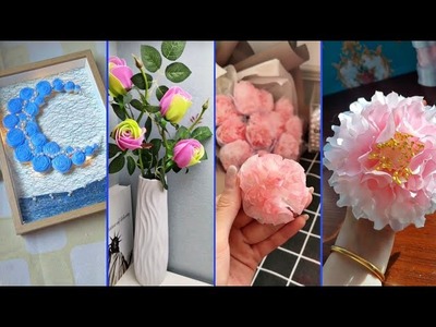 Top amazing videos how to make satin ribbon, tissue & fabric rose flower with home crafts ideas