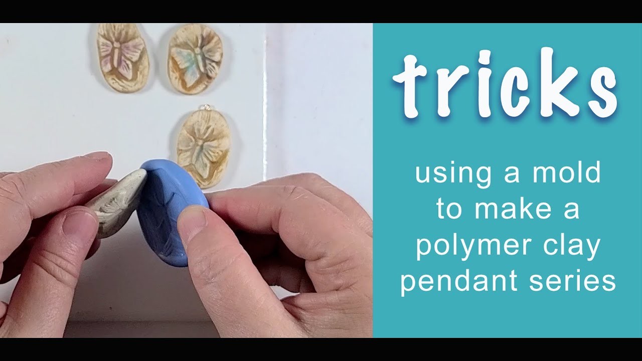 Tricks - using a mold to make a polymer clay pendant series