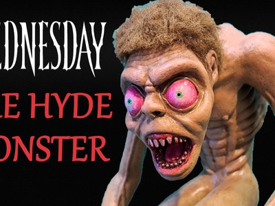 Wednesday's The Hyde Monster.Polymer Clay Sculpture. Time-Lapse.