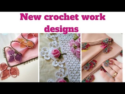 #2023 dupatta laces designs. crochet work on dupatta and scarf. beautiful crochet work handmade lace