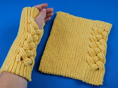 Beautiful crochet fingerless mittens - an option for beginners and for a quick crocheting!