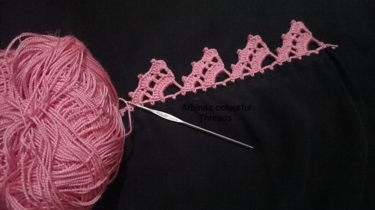 Crochet Beautiful Dupatta border Lace design by @ArbinacolourfulThreads #Arbinasathi #artist