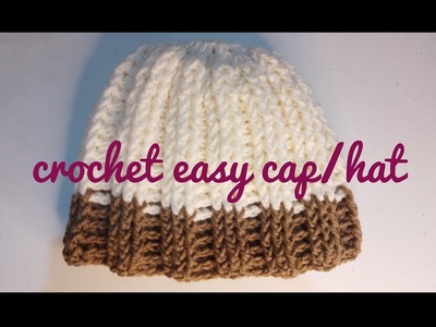 Crochet cap.hat easy to make in any size (adult size)
