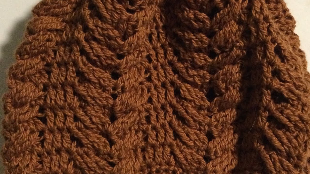 Crochet Stitch demo braided cable link used in one of my hat patterns