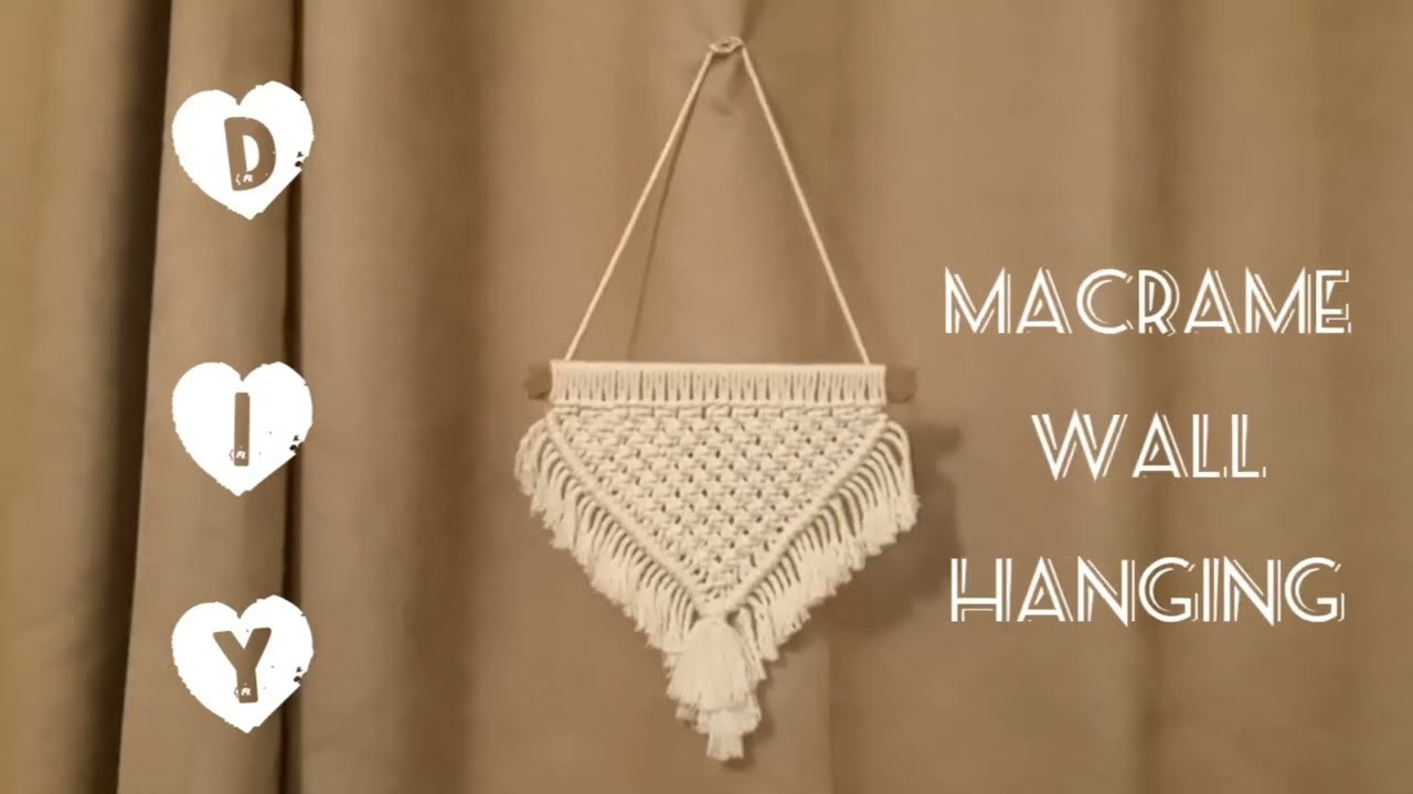 DIY Macrame Wall Hanging Using Basic Knots for beginners