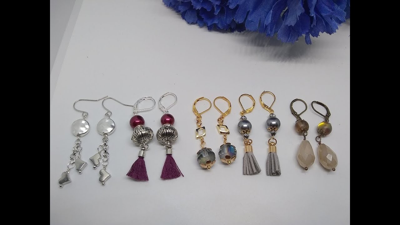 Earrings Tutorial - Five Pairs of Earrings Made With Jesse James Bead Mixes