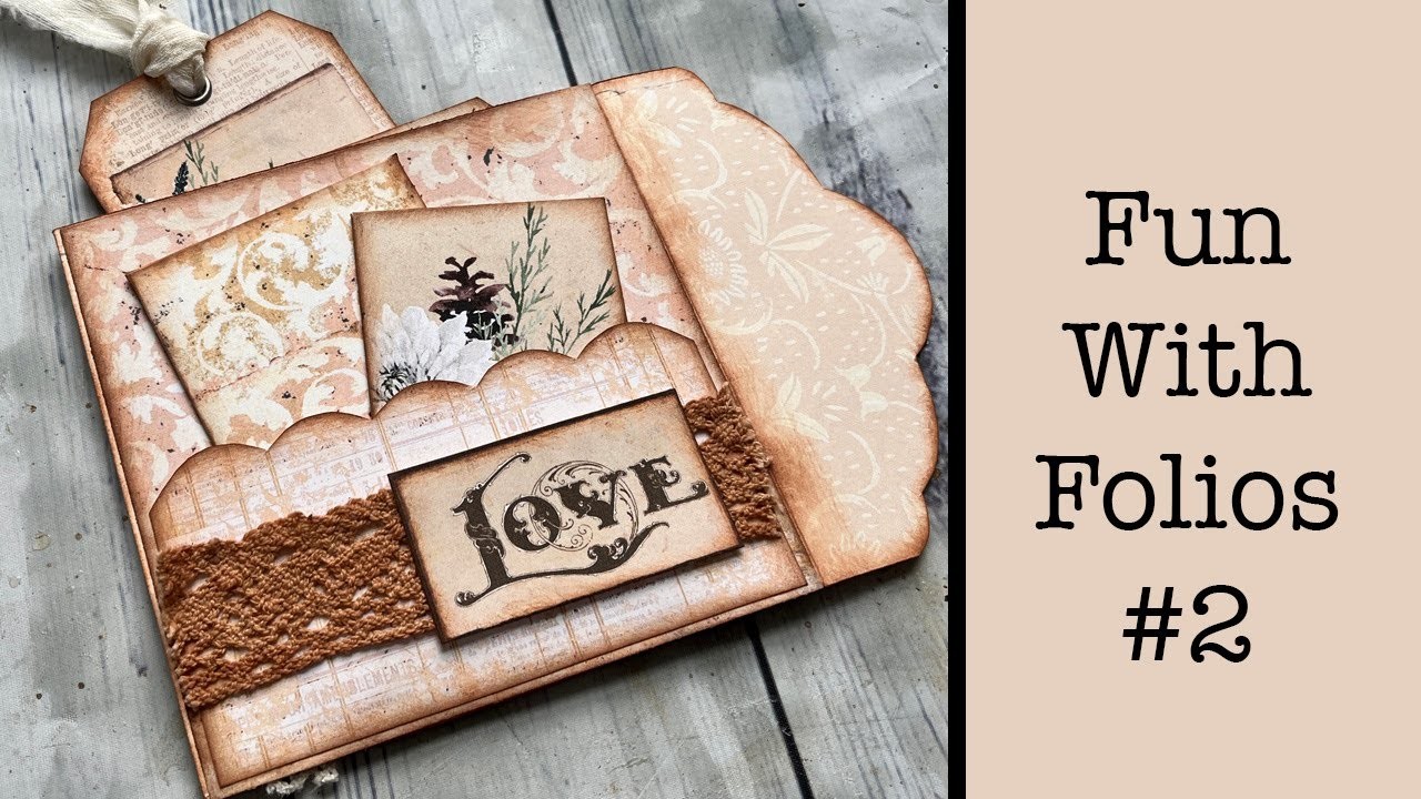 Fun With Folios 2: A Quick and easy way to create a junk journaling folio or Valentines card