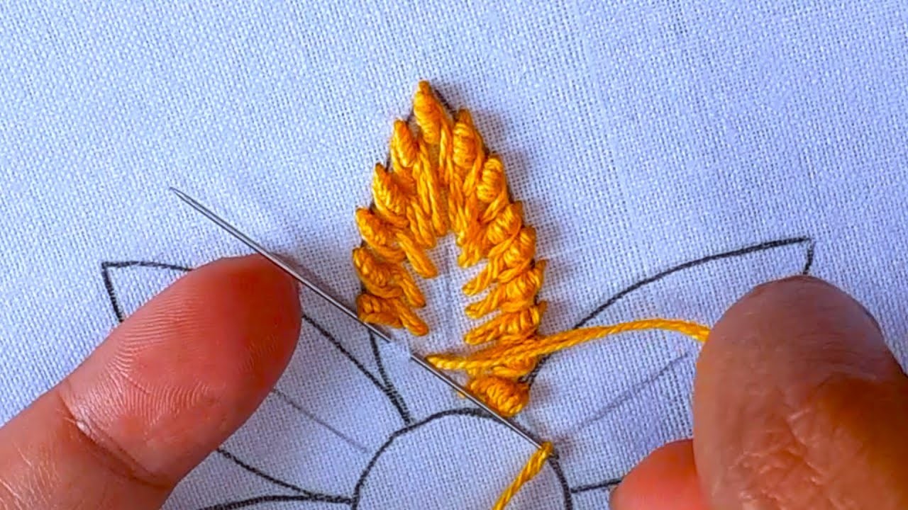 Gorgeous Fantastic flower hand embroidery tutorial ,basic flower design #needlepoint  work