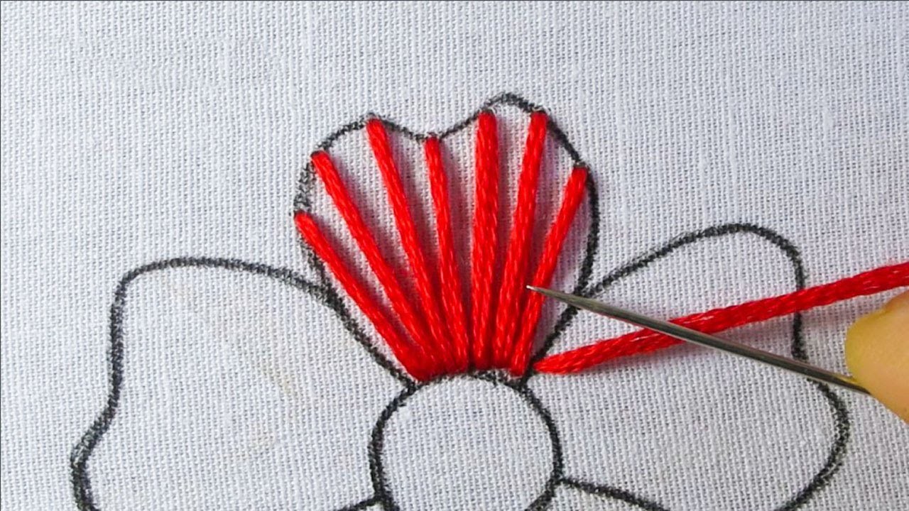 Hand embroidery flower design needlepoint art embroidery easy flower embroidery for beginners