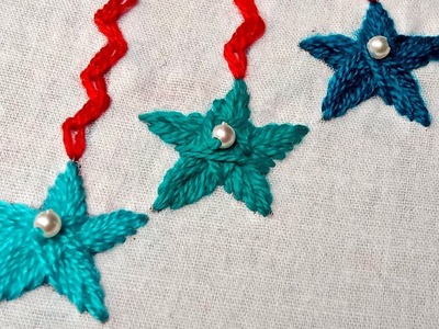 Hand embroidery tutorial! easy star hand embroidery tutorial for beginners