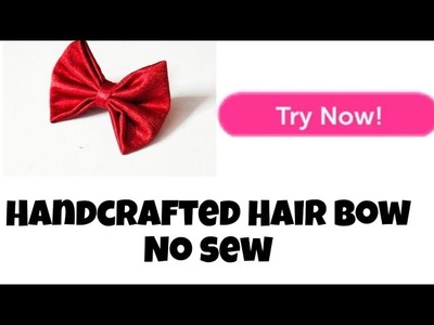 How to make a cute Hair Bow || DIY NO SEW Hair Bow || Easy tutorial || Crafty Girl Studio
