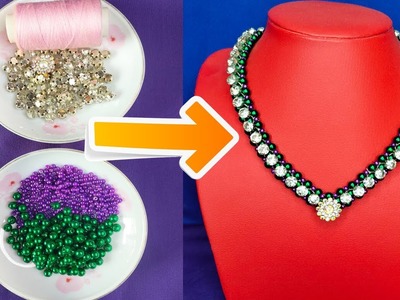How to make a necklace from beads green