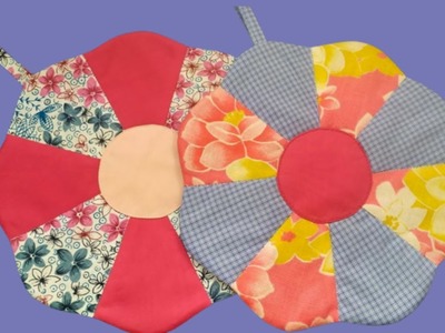 ???? How to sew a Pot holder Flower ???? Patchwork Sewing ???? Sew and Sell