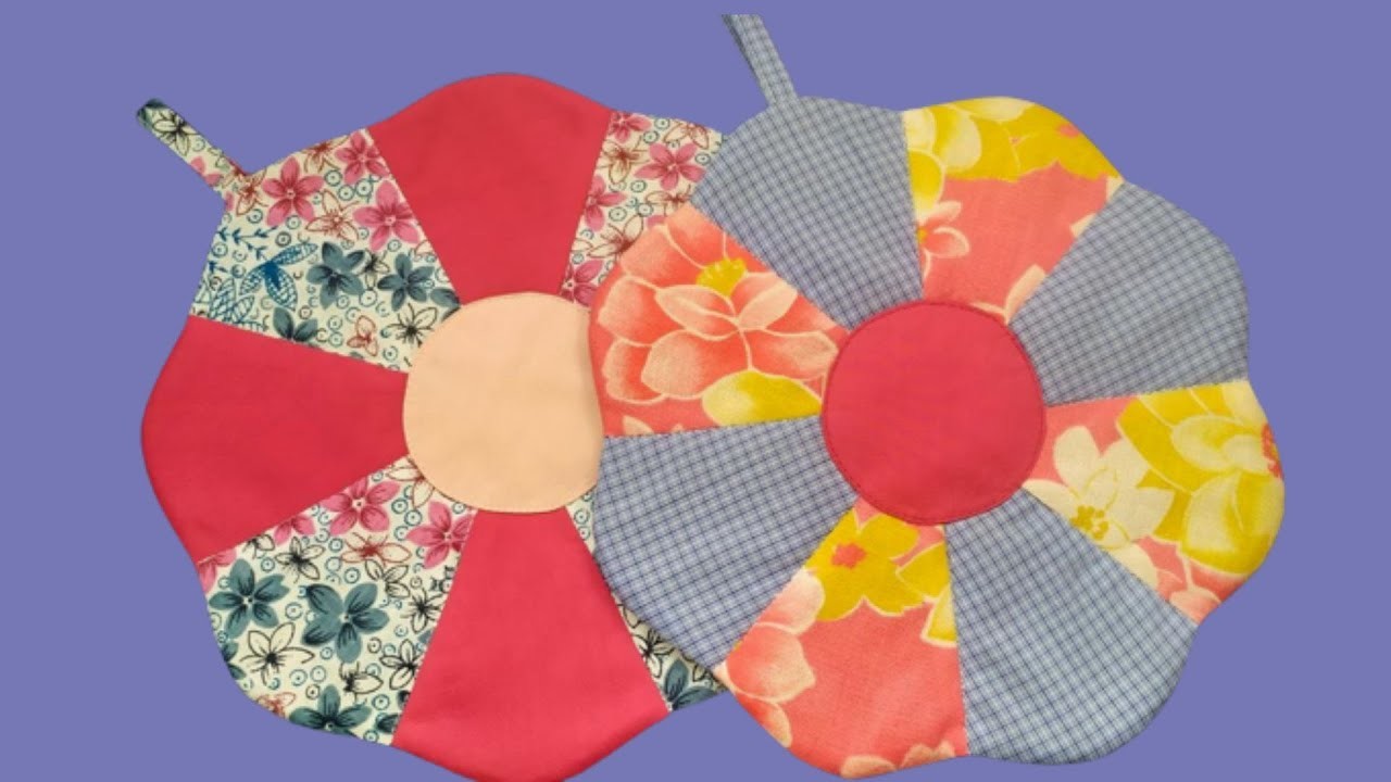 ???? How to sew a Pot holder Flower ???? Patchwork Sewing ???? Sew and Sell