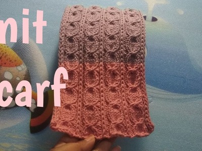 Knitting: knit Scarf cable pattern