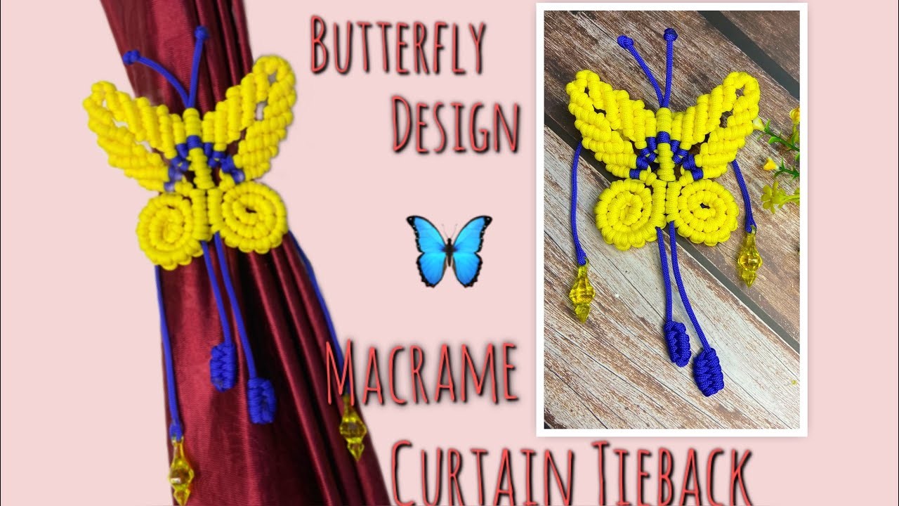 Macrame Tutorial | Macrame Curtain Tieback | Butterfly Design…