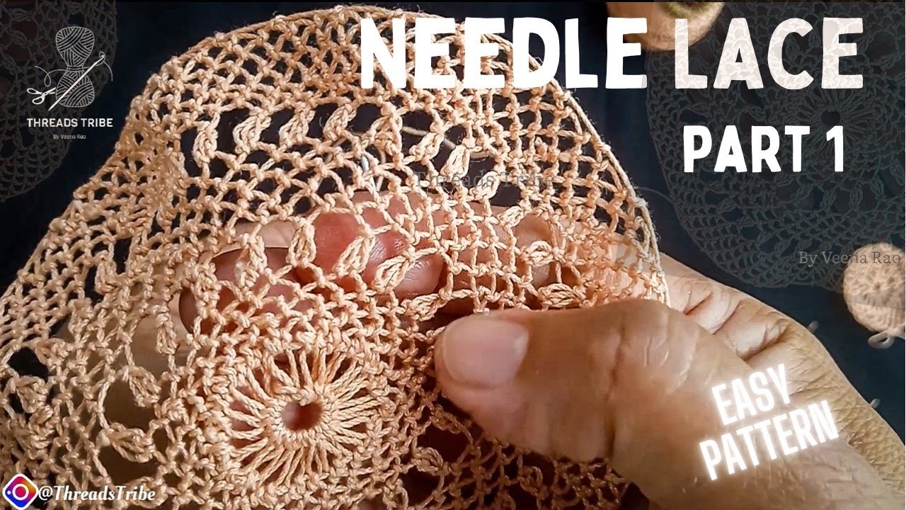 Needle Lace Motif with a New Stitch |Part - 1 | Easy and Beginner’s Friendly #needlelace #needlework
