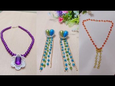 @newfashion3412 necklace, earrings making at home???? party????wedding wear????girls fashionable jewellery????