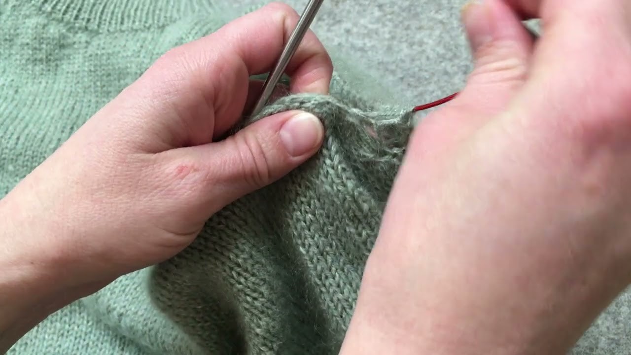 Picking Up Under Arm Stitches in a Top Down Sweater