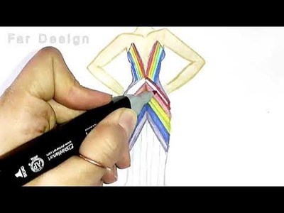 Rainbow Dress Tutorial For Beginner ???? Fashion vestido arcoiris ???? vestido arcoiris ???? Regenbogenkleid