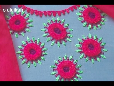 Unique Hand embroidery Neckline Embroidery DesignFor Dress With Easy Sewing Tutorial