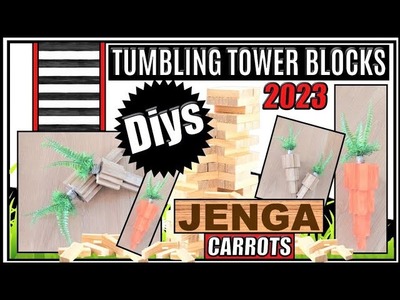 AMAZING TUMBLING TOWER BLOCKS DIYS II EASTER CARROTS INSPIRATION II BUDGETFRIENDLY JENGA BLOCKS DIYS