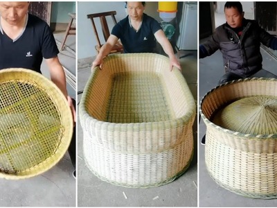 Bamboo Craft - Awesome bamboo basket making 2023 - How to make amazing bamboo crafts 2023 Part 23