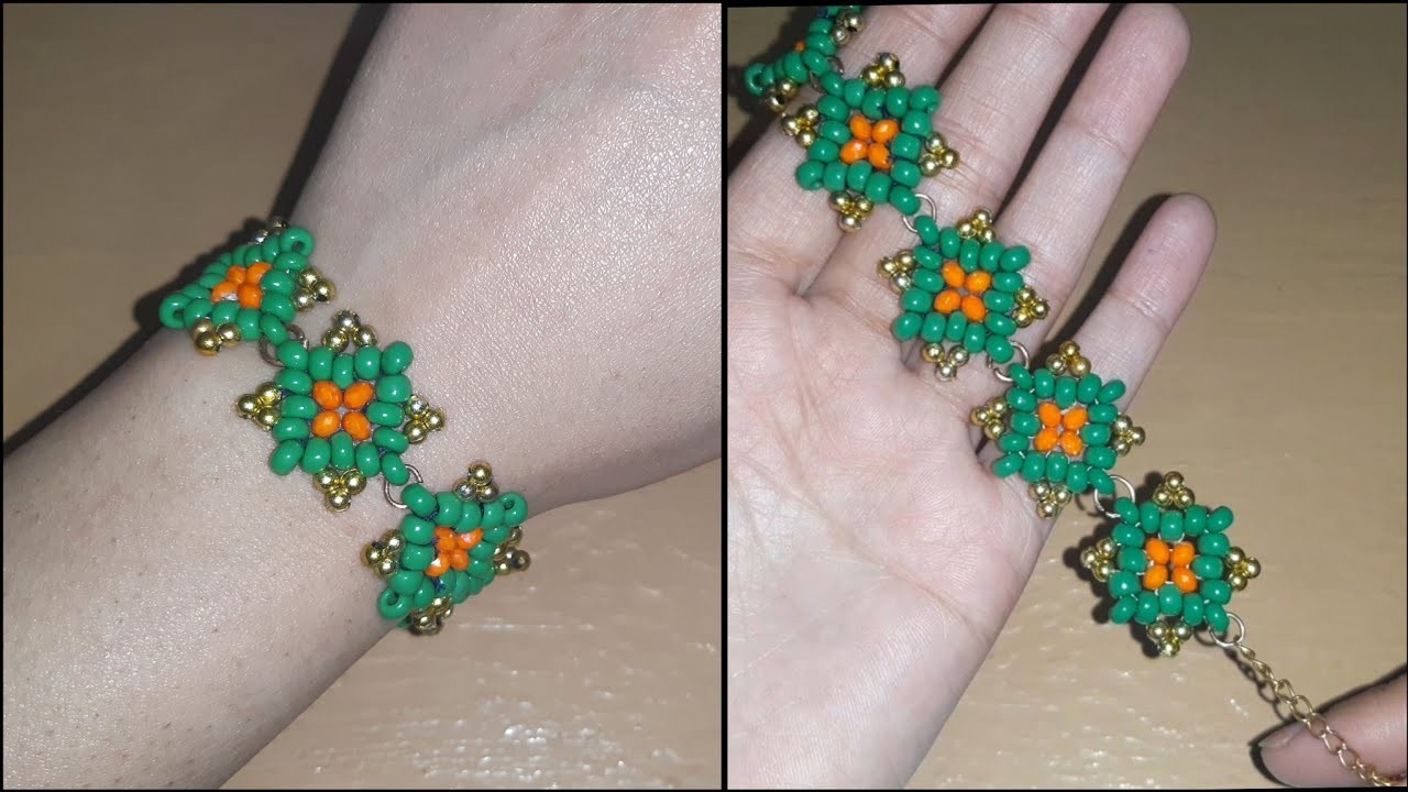Beads jewelry making.how to make beaded bracelet simple and elegant design kolay boncuklu bileklik