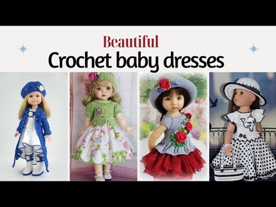 Crochet baby frock collection. beautiful crochet frocks ideas. tığ işi bebek rop koleksiyonu.