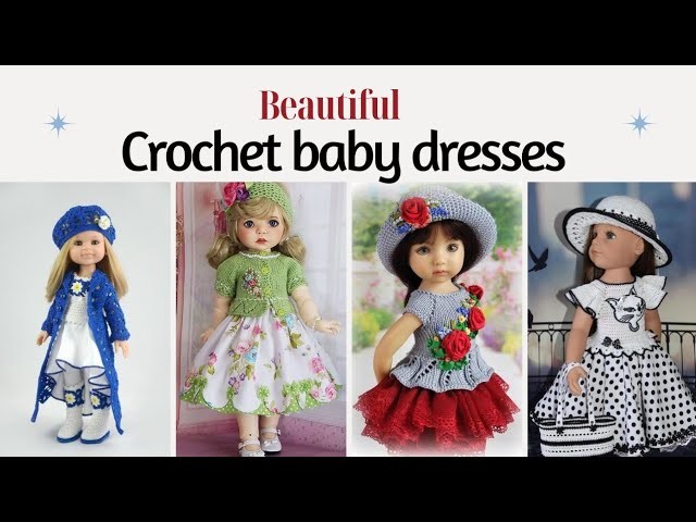 Crochet baby frock collection. beautiful crochet frocks ideas. tığ işi bebek rop koleksiyonu.
