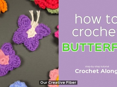 Crochet Butterfly - Easy Free Pattern - Step by step