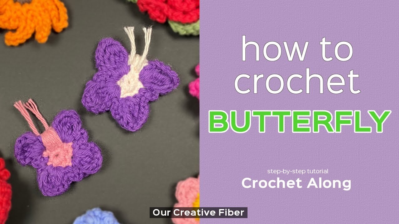 Crochet Butterfly - Easy Free Pattern - Step by step