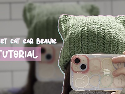 Crochet cat ear beanie tutorial || Beginner friendly