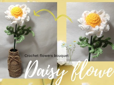 CROCHET FLOWER FOR BOUQUET????Merajut Bunga Daisy