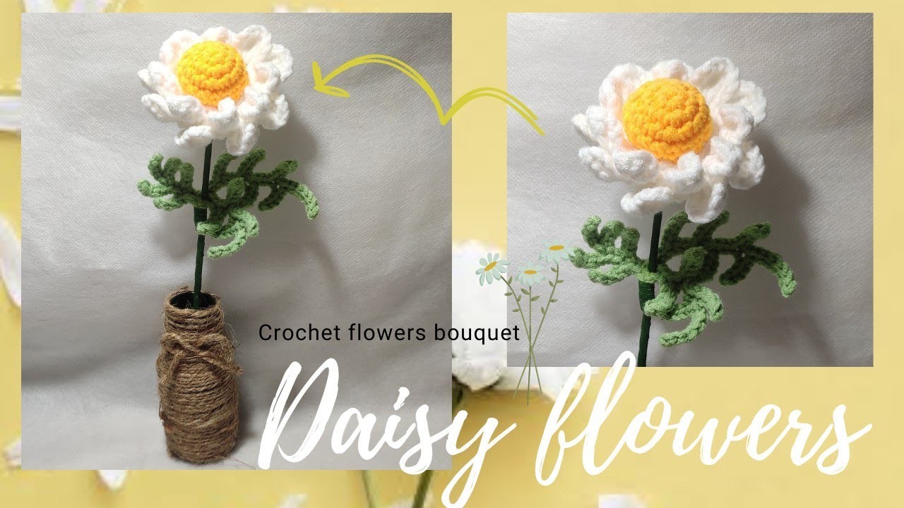 CROCHET FLOWER FOR BOUQUET????Merajut Bunga Daisy