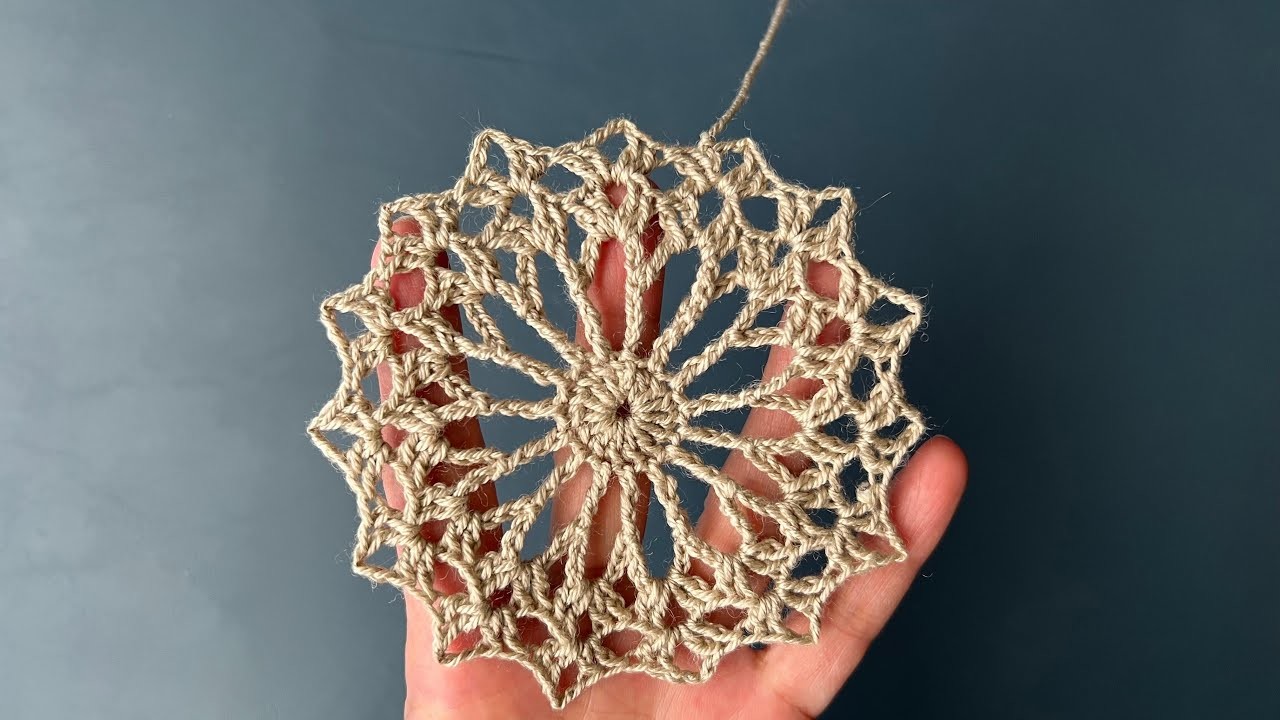 Crochet Lace Dandelion Flower Motif