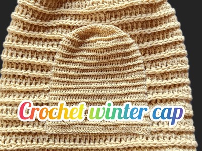 Crochet winter cap