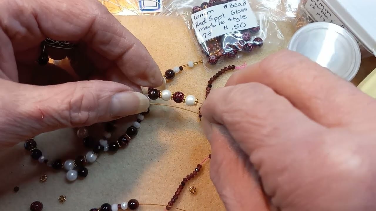Garnet necklace,  bracelet and earrings set   links below in description box