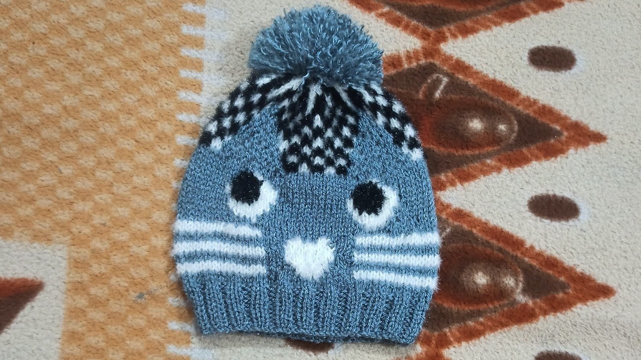 Handmade woolen cap ????। unique baby cap with graph