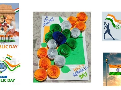 Happy Republic day crafts.Happy Independence day card craft for kid.#new .Paper craft. Kids craft
