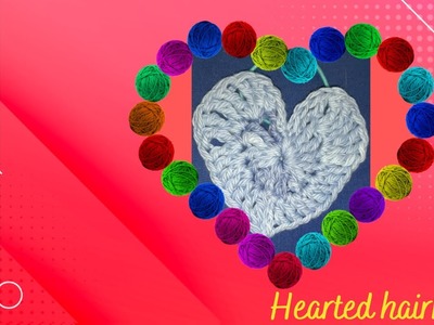 Hearted hairband crochet Left-Handed tutorial