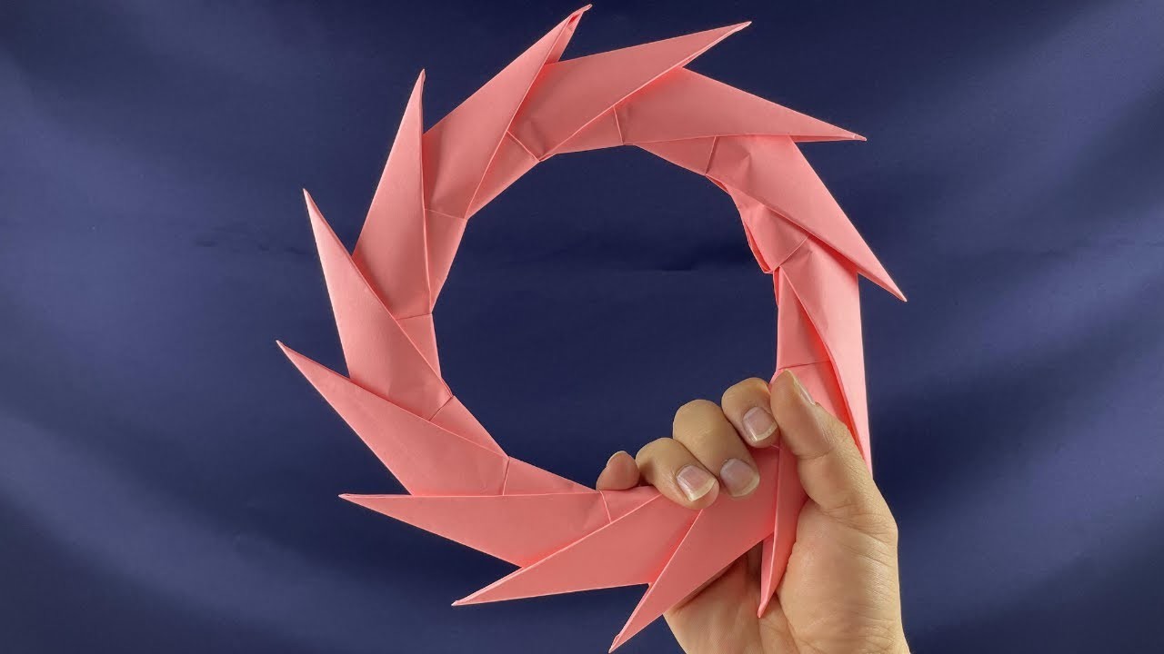 How To Make A Ninja Star Shuriken From Polygonal Paper - Easy Paper Craft