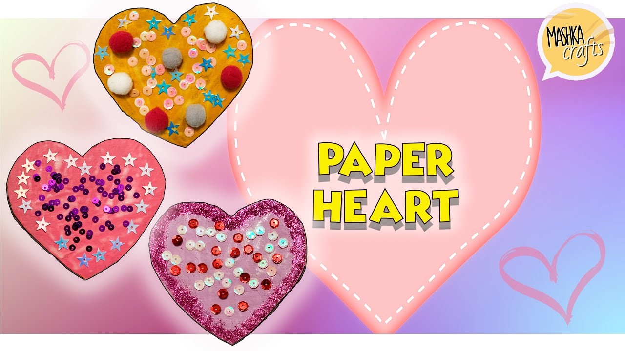 How To Make Easy Paper Heart - KIDS craft - Valentine Ideas
