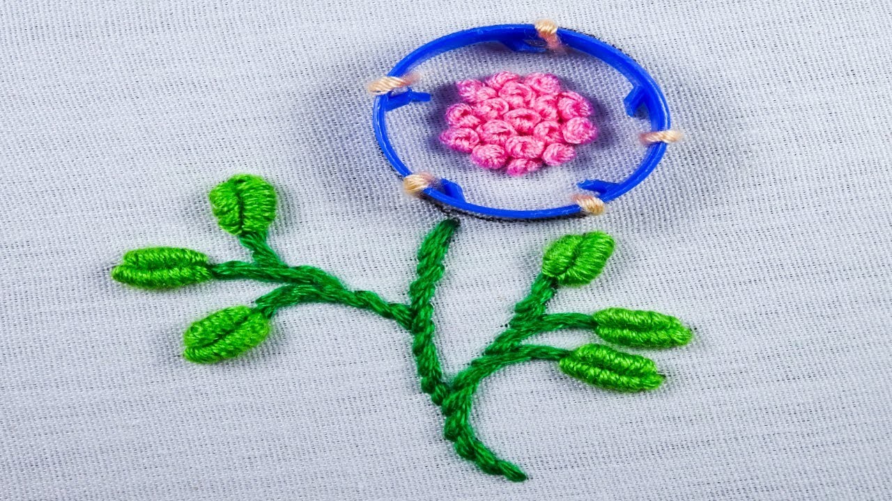 New Hand Embroidery amazing marigold flower making easy idea for beginners