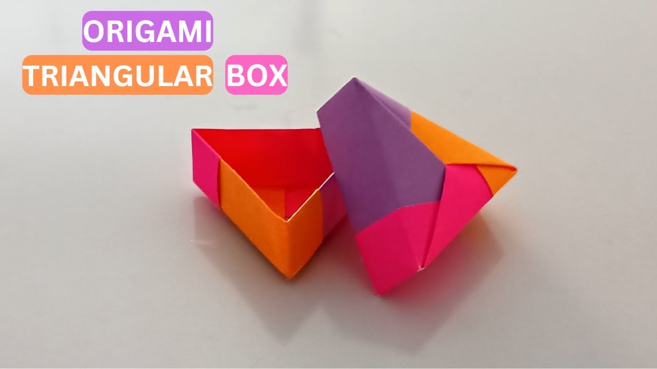 Origami Triangular box | Modular Paper box | Easy paper box making | craftboat