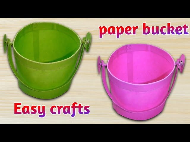 Paper bucket making.How to make a paper bucket. paper craft.Origami.@ManiyasMom
