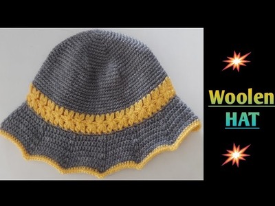 READY MADE LOOK Woolen HAT.stylish cap. woolen Cap.crochet woolen cap